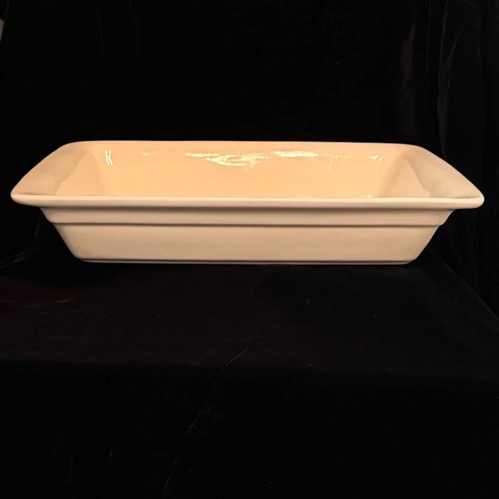 Vintage Bessemer Stoneware Rectangular Deep Pie Dish 13